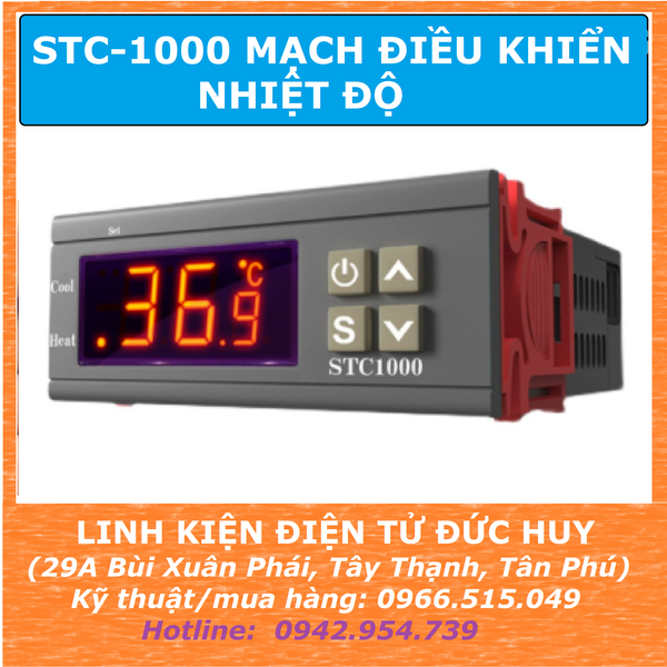 STC 1000 mạch điều khiển nhiệt độ ấp trứng, lò sấy điện áp 110~220V