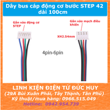 Dây bus cáp nối dài động cơ bước STEP 42 XH2.0 6P sang Dupont 2.54 4P dài 100cm