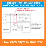 TB6600 DRIVER STEP MẠCH ĐIỀU KHIỂN ĐỘNG CƠ BƯỚC 4 Ampe 9~42VDC