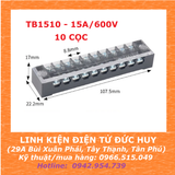 Cầu đấu dây Terminal block TB1510 15A/600V (10 cọc)