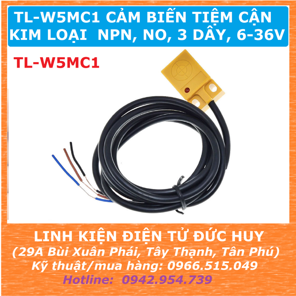 TLW5MC1 Cảm biến tiệm cận kim loại NPN NO 3 dây, 6-36VDC
