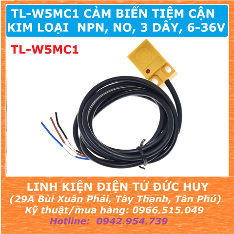 TLW5MC1 Cảm biến tiệm cận kim loại NPN NO 3 dây, 6-36VDC