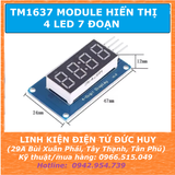 TM1637 module hiển thị thời gian đồng hồ 4 led 7 đoạn