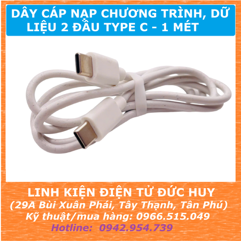 CÁP USB 2 đầu TYPE C NẠP CODE DÀI 1M (Arduino, ESP8666, ESP32...)
