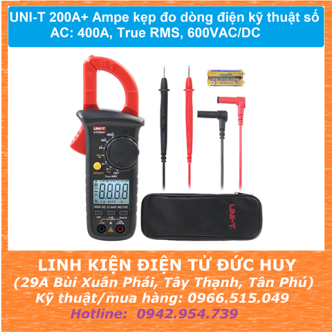 UNI-T 200A+ Ampe kẹp đo dòng điện kỹ thuật số