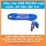 Cáp USB MICRO dài 1m nap code dữ liệu (Arduino, ESP8266, ESP32)