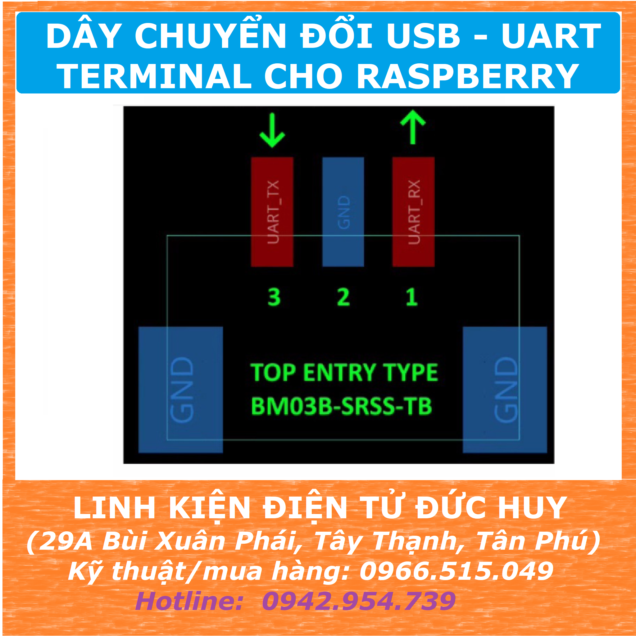 Uart Usb In Rpi Dây USB UART terminal Raspberry pi 5 – LINH KIỆN ĐIỆN TỬ ĐỨC HUY (29A ...