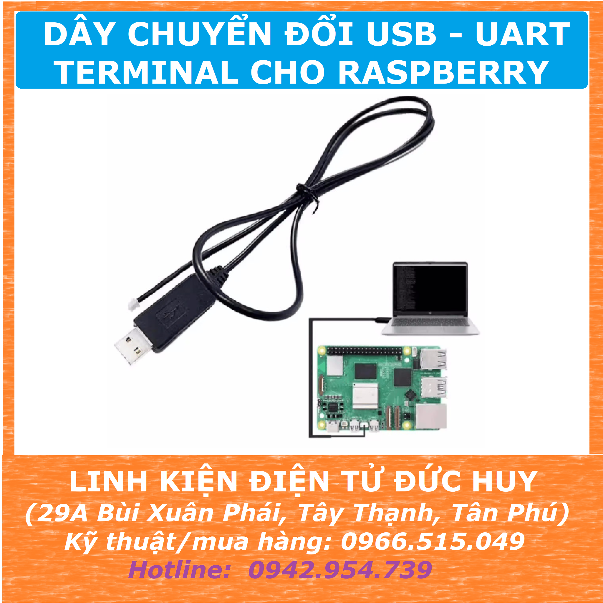 Uart Usb In Rpi Dây USB UART terminal Raspberry pi 5 – LINH KIỆN ĐIỆN TỬ ĐỨC HUY (29A ...