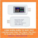 USB TEST KIỂM TRA DÒNG ĐIỆN, ĐIỆN ÁP, CÔNG SUẤT, NĂNG LƯỢNG KWS-1902C CỔNG TYPE C