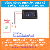 Đồng hồ đo volt, đo điện áp, volt kế 3 dây 0 -100VDC (Màu đỏ, xanh dương)