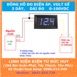 Đồng hồ đo volt, đo điện áp, volt kế 3 dây 0 -100VDC (Màu đỏ, xanh dương)