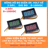 Đồng hồ đo volt, đo điện áp, volt kế 3 dây 0 -100VDC (Màu đỏ, xanh dương)