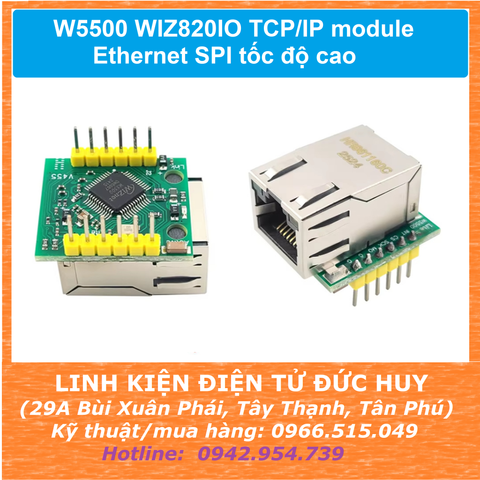 W5500 WIZ820IO TCP/IP module Ethernet SPI tốc độ cao