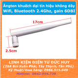 Ăngten khuếch đại tín hiệu không dây sóng WiFi Bluetooth 2.4Ghz 6dbi