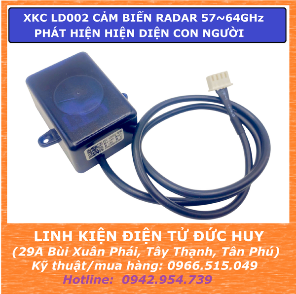 XKC LD002 CẢM BIẾN RADAR 57~64GHz PHÁT HIỆN HIỆN DIỆN CON NGƯỜI