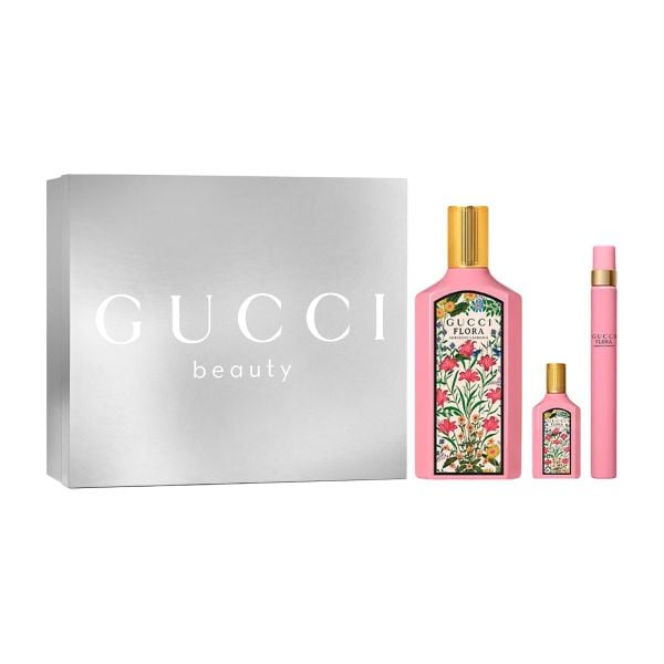  Gift Set Gucci Flora Gorgeous Gardenia Eau de Parfum 3pcs ( EDP 100ml & EDP 5ml & EDP 10ml ) 