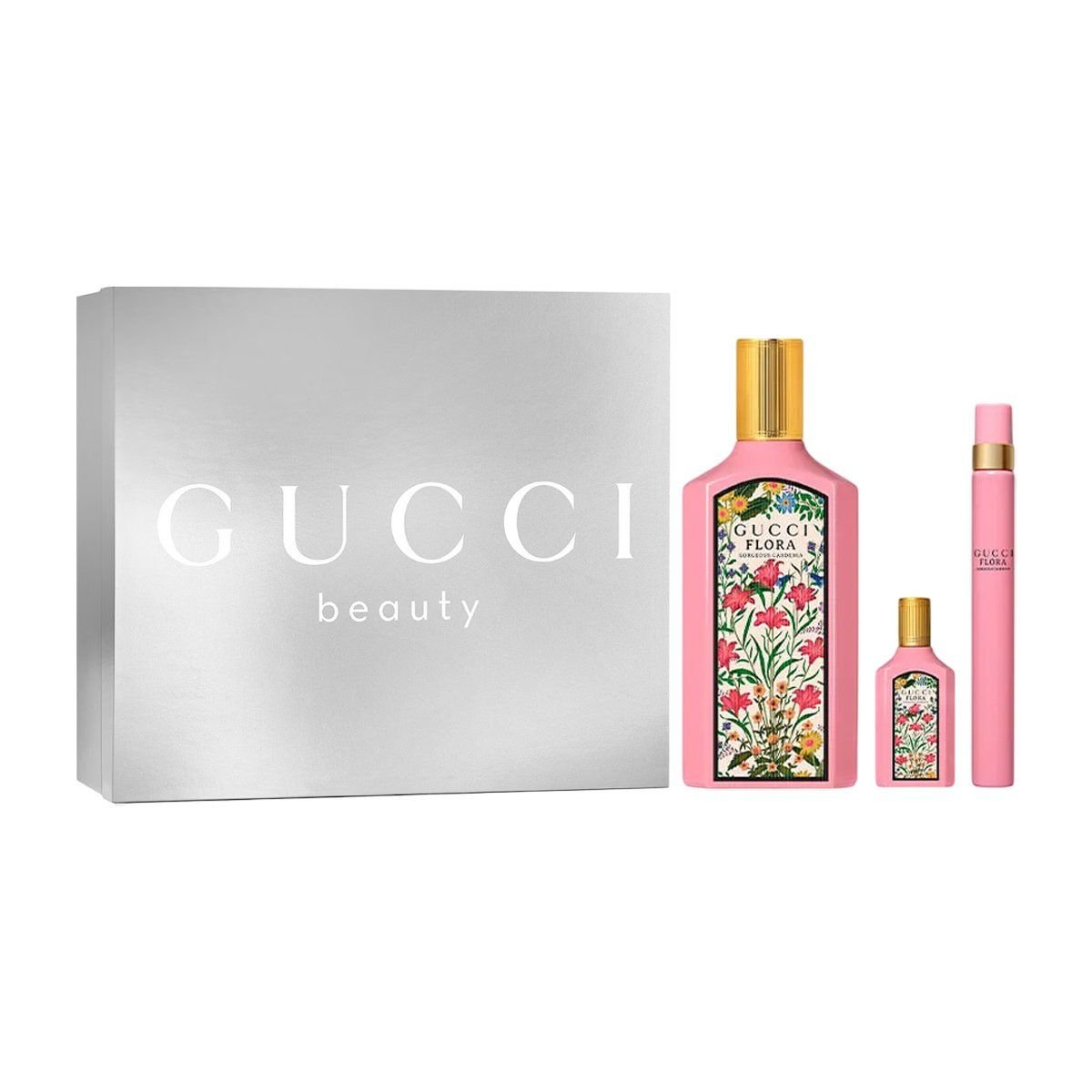  Gift Set Gucci Flora Gorgeous Gardenia Eau de Parfum 3pcs ( EDP 100ml & EDP 5ml & EDP 10ml ) 
