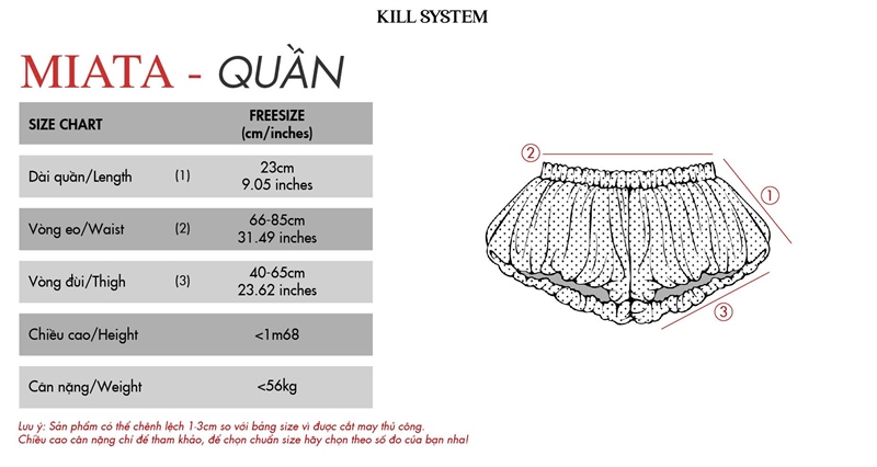  Quần bí chấm bi MIATA - KILLSYSTEM 