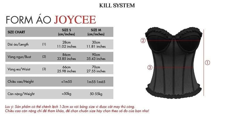  Áo corset xuyên thấu sexy tôn dáng JOYCEE - KILLSYSTEM 