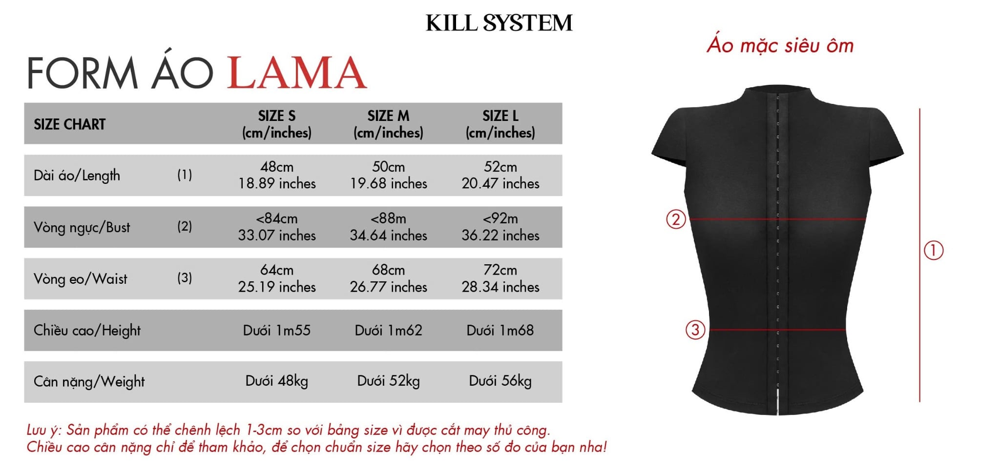  Áo thun mắc cài dáng corset chất umi dày dặn sexy tôn dáng LAMA - KILLSYSTEM 