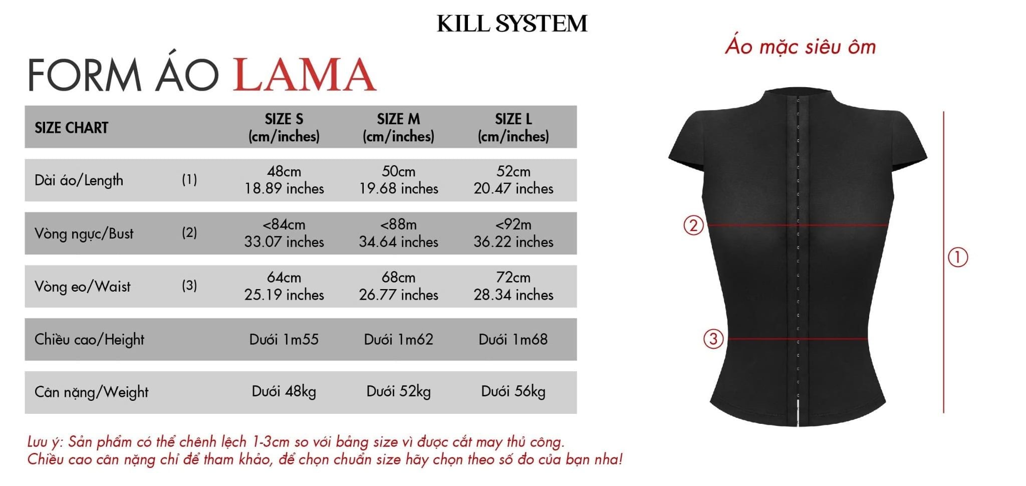  Áo thun mắc cài dáng corset chất umi dày dặn sexy tôn dáng LAMA - KILLSYSTEM 