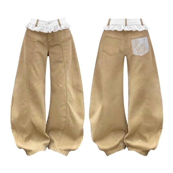  Quần kaki ống rộng phối ren SOOLY - KILLSYSTEM 