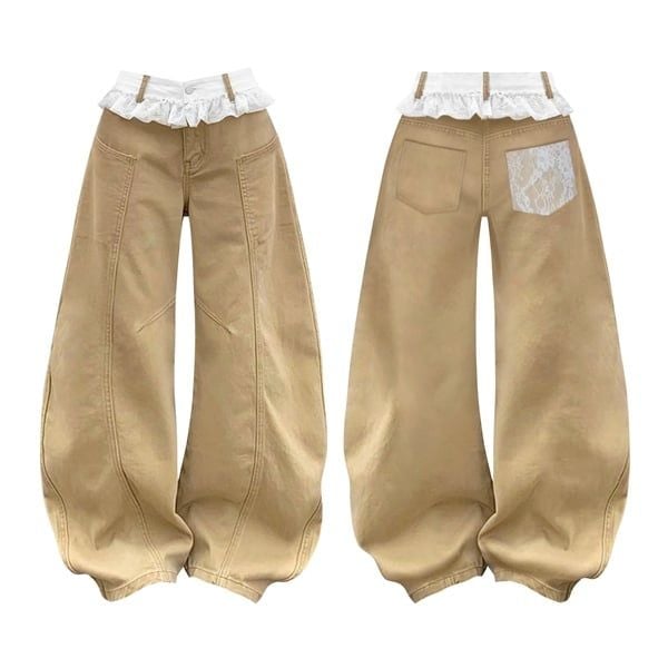  Quần kaki ống rộng phối ren SOOLY - KILLSYSTEM 