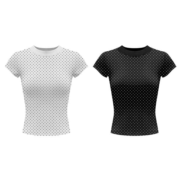  Áo baby tee chấm bi form body siêu tôn dáng, chất thun cotton thoáng mát IU - KILLSYSTEM 