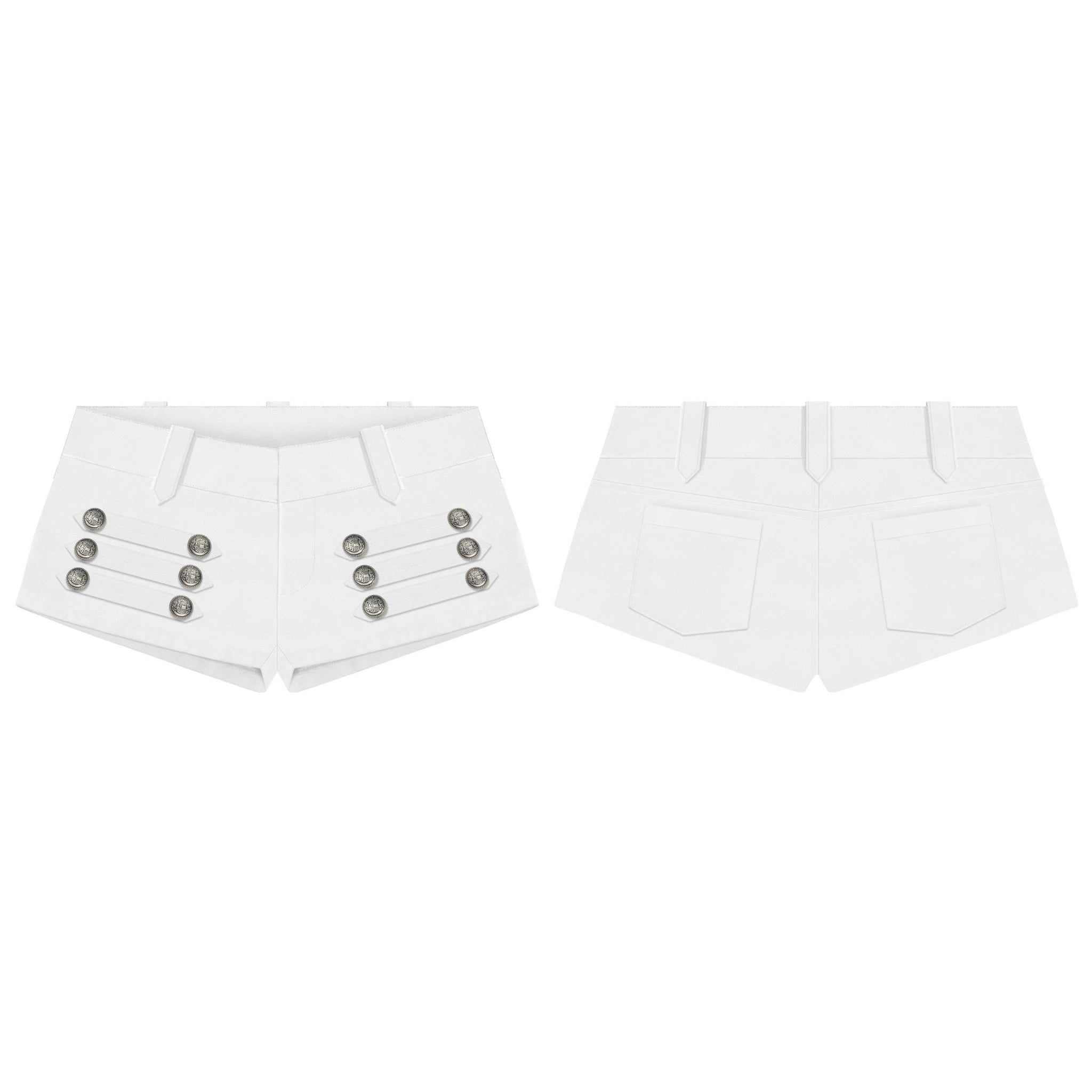  Quần short kaki co giãn phối nút DANIELLE - KILLSYSTEM 