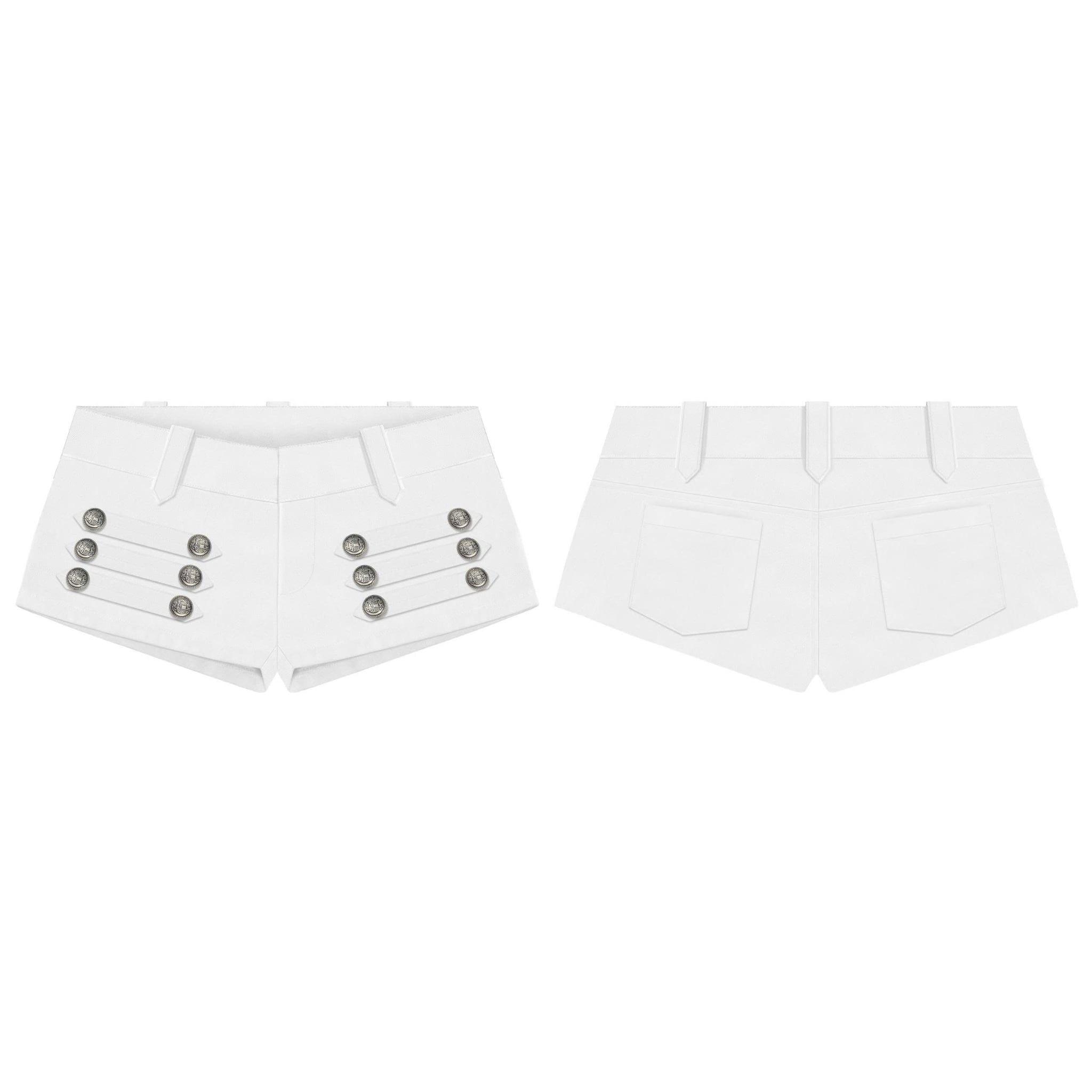  Quần short kaki co giãn phối nút DANIELLE - KILLSYSTEM 