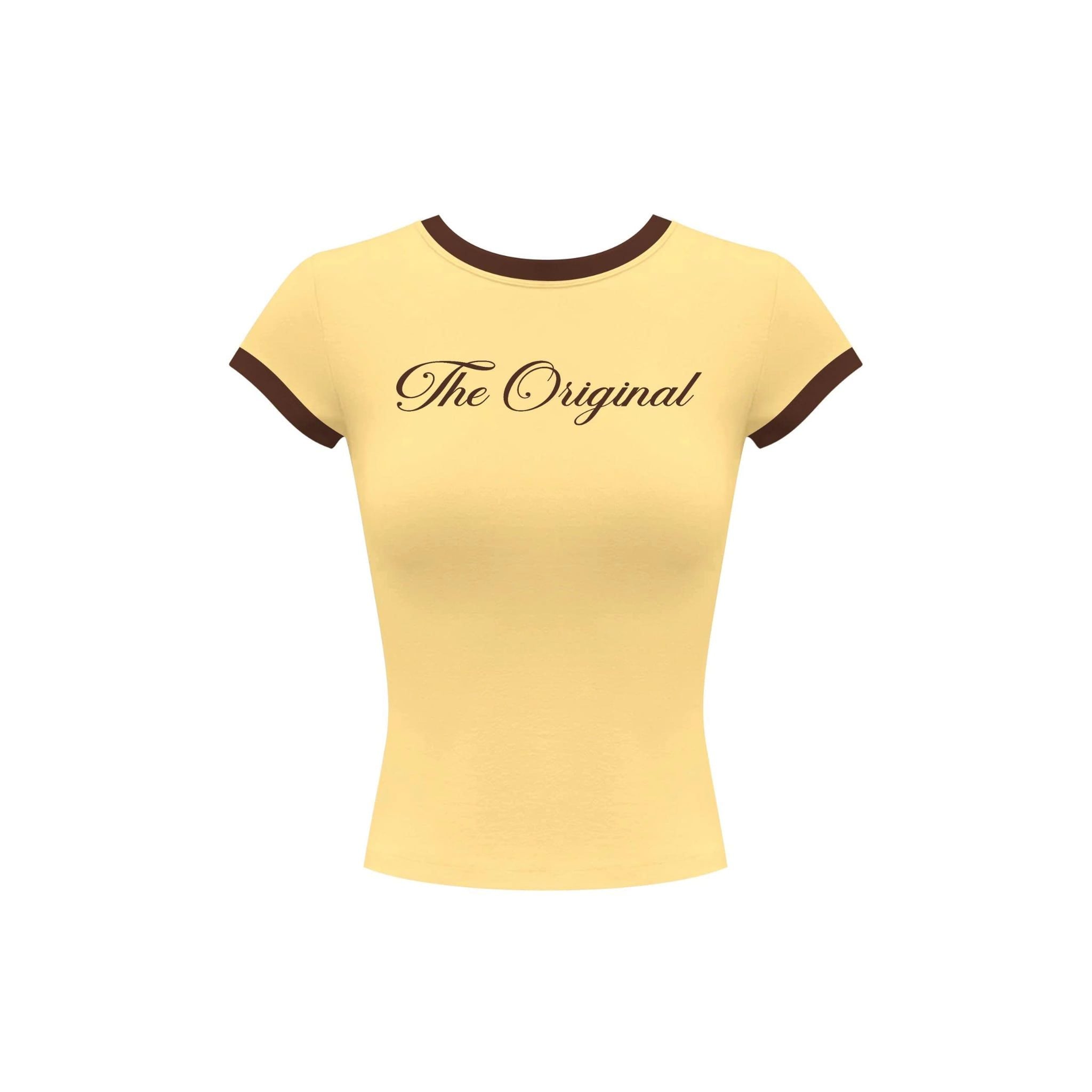  Áo thun babytee phối viền in chữ THE ORIGINAL - KILLSYSTEM 