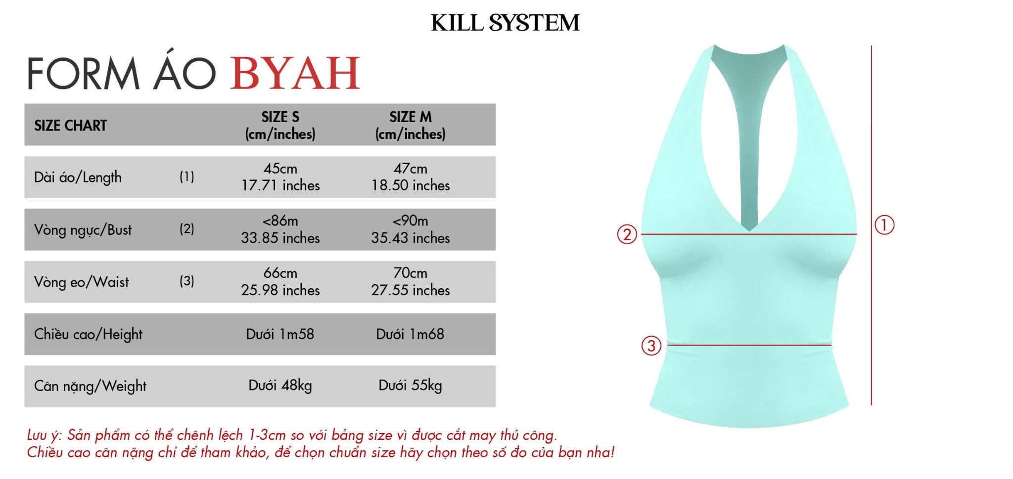  Áo cổ yếm trơn ôm body cotton lạnh mềm mịn co giãn BYAH - KILLSYSTEM 