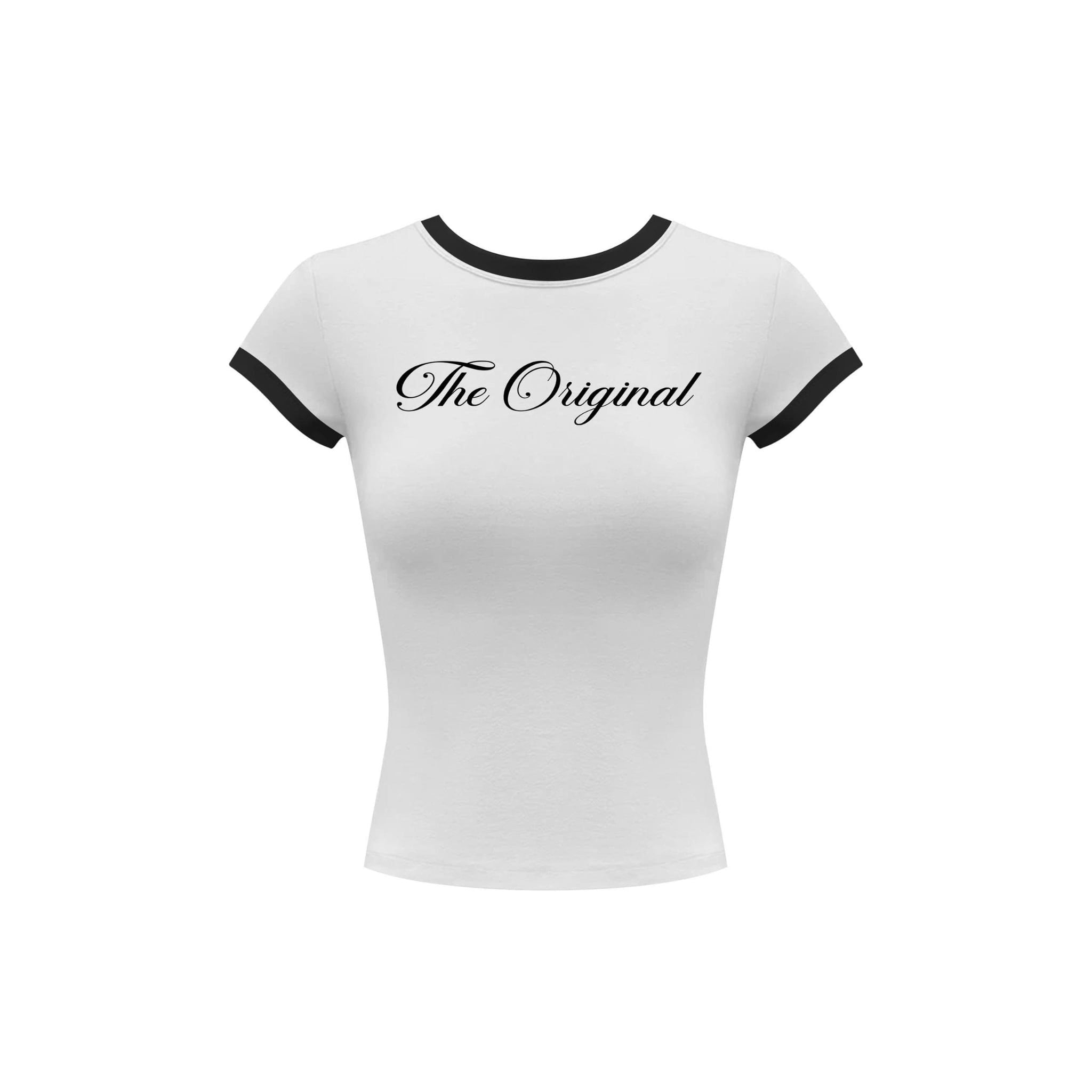  Áo thun babytee phối viền in chữ THE ORIGINAL - KILLSYSTEM 