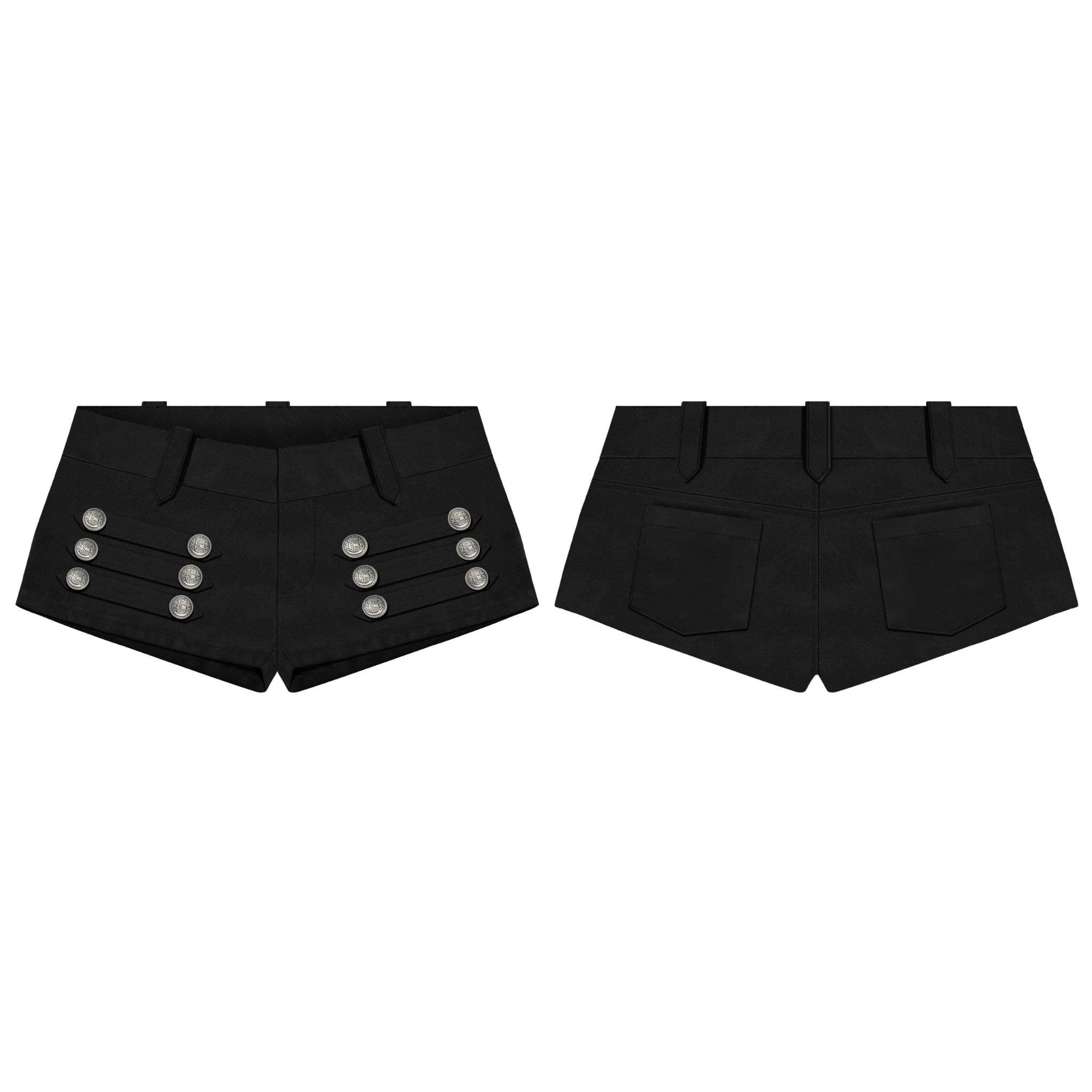  Quần short kaki co giãn phối nút DANIELLE - KILLSYSTEM 
