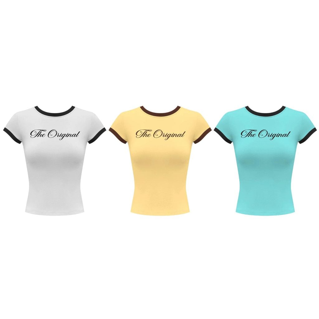  Áo thun babytee phối viền in chữ THE ORIGINAL - KILLSYSTEM 
