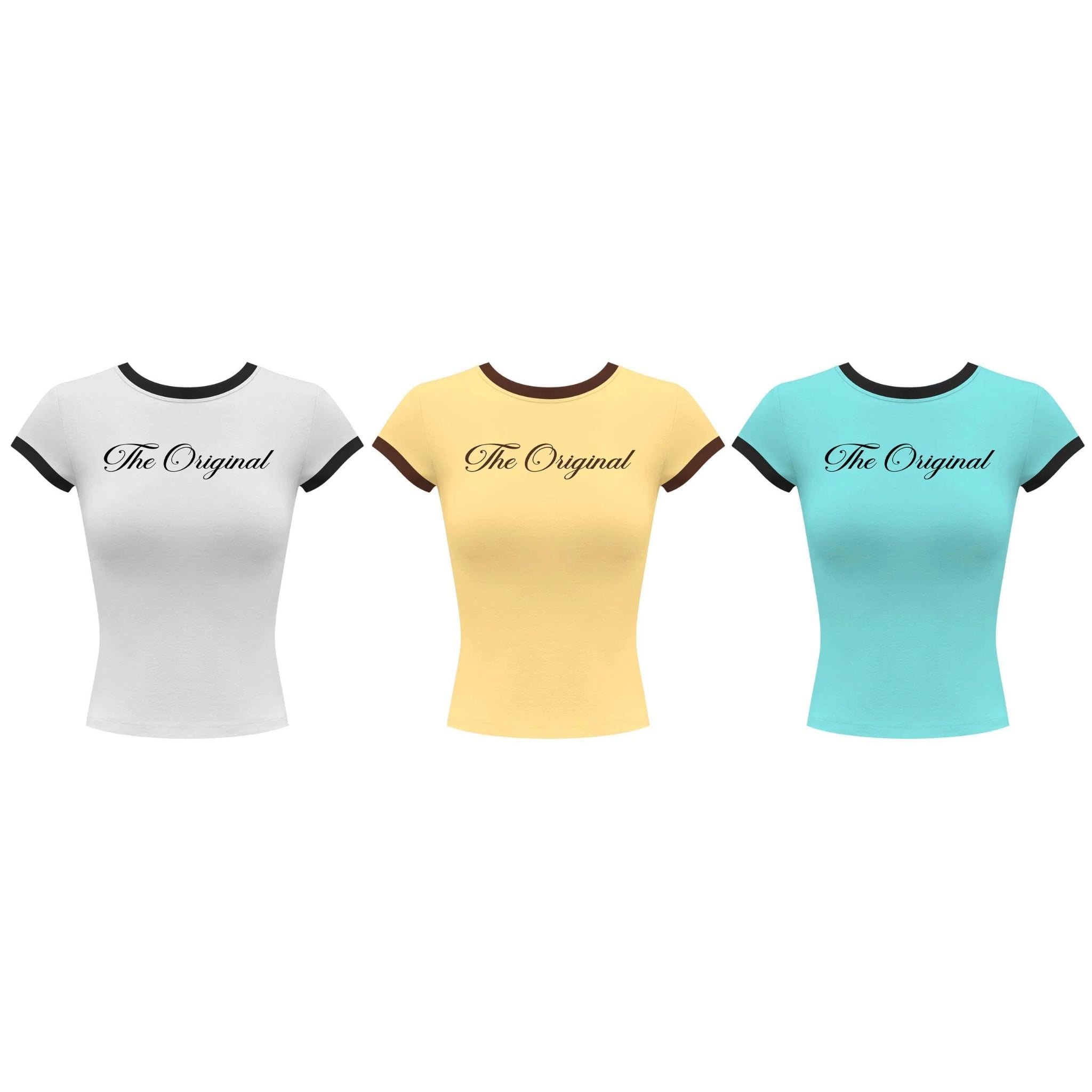 Áo thun babytee phối viền in chữ THE ORIGINAL - KILLSYSTEM 
