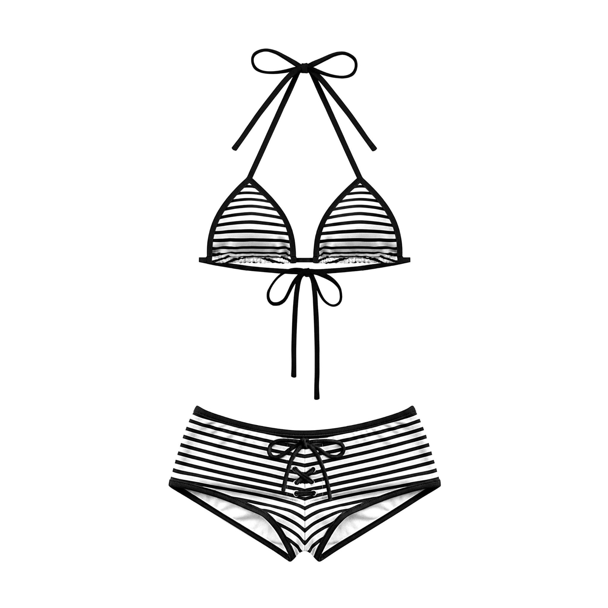  Set bikini hai mảnh quần short sọc ngang NAOMI - KILLSYSTEM 