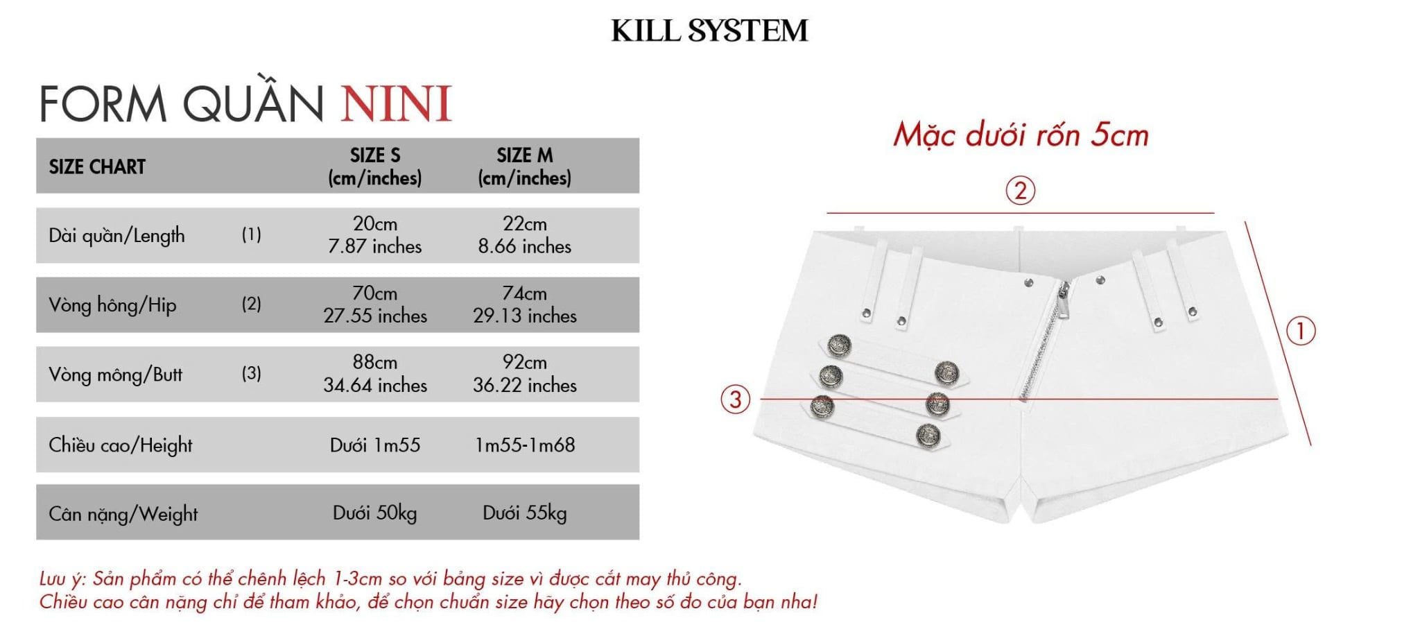  Quần short kaki chất co giãn tôn dáng NINI - KILLSYSTEM 