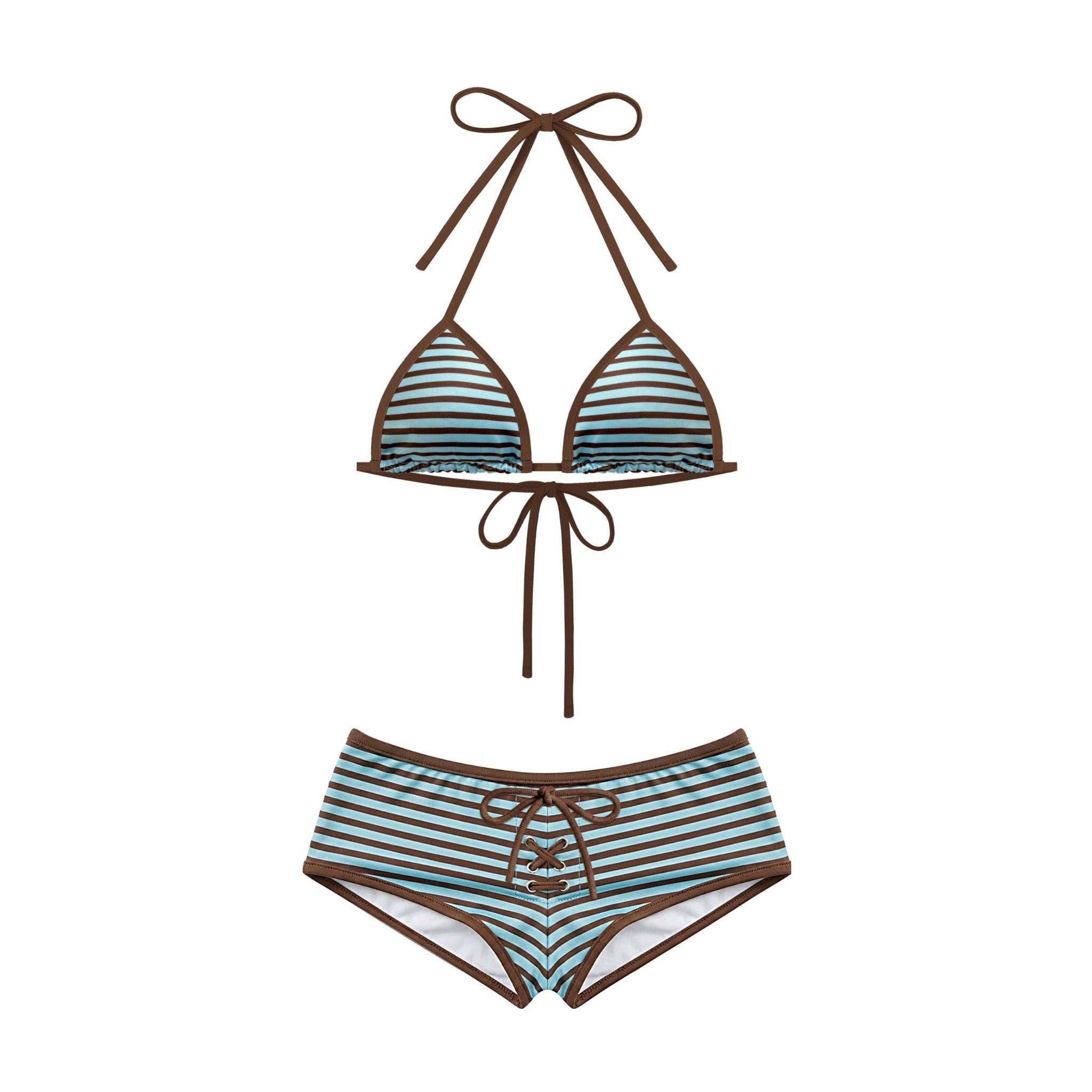  Set bikini hai mảnh quần short sọc ngang NAOMI - KILLSYSTEM 