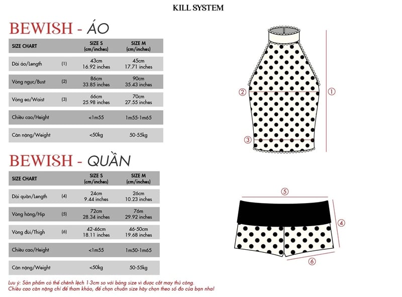  Áo yếm chấm bi BEWISH - KILLSYSTEM 