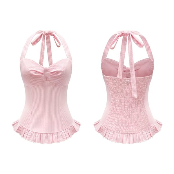  Áo yếm chấm bi cột dây TRISTAN - KILLSYSTEM 