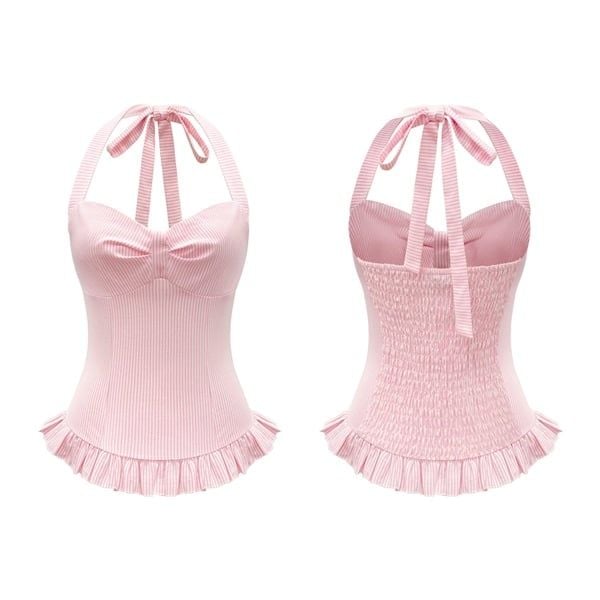  Áo yếm chấm bi cột dây TRISTAN - KILLSYSTEM 