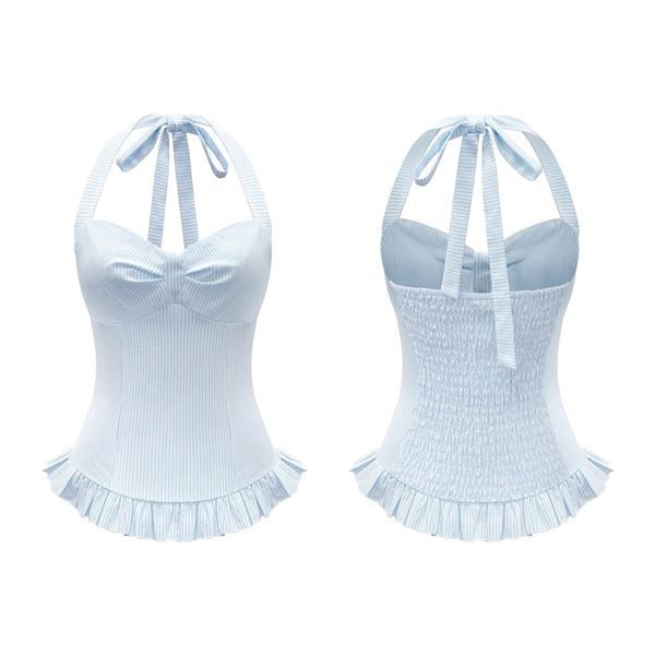  Áo yếm chấm bi cột dây TRISTAN - KILLSYSTEM 