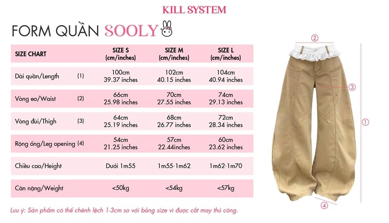  Quần kaki ống rộng phối ren SOOLY - KILLSYSTEM 