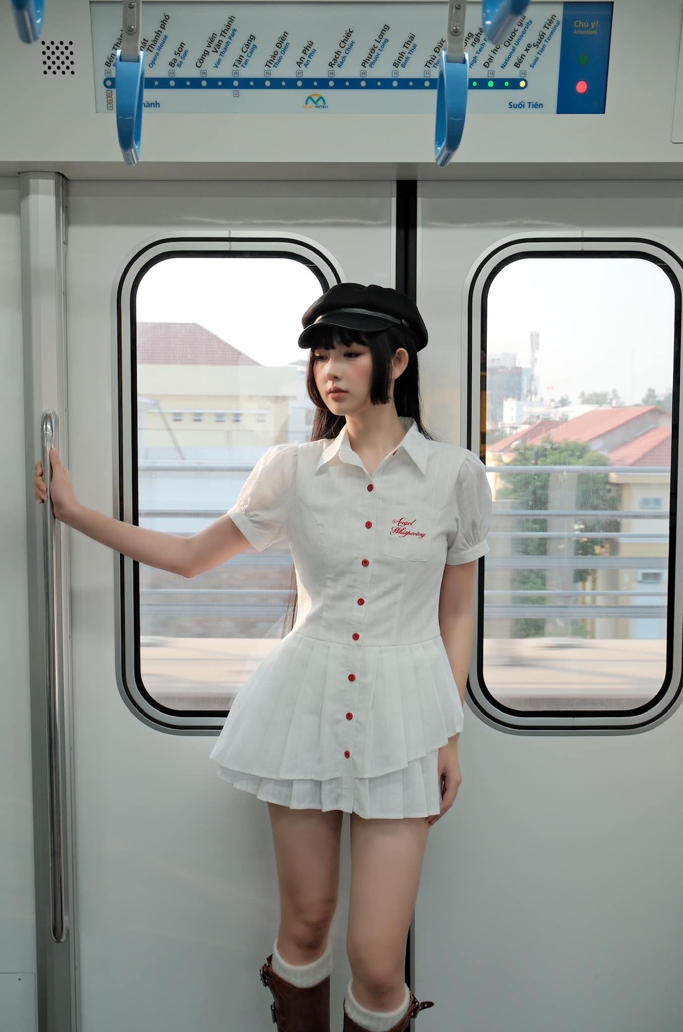  Đầm thiết kế Yeri dáng ngắn xếp ly vạt chéo kèm quần bảo hộ - KILL SYSTEM 