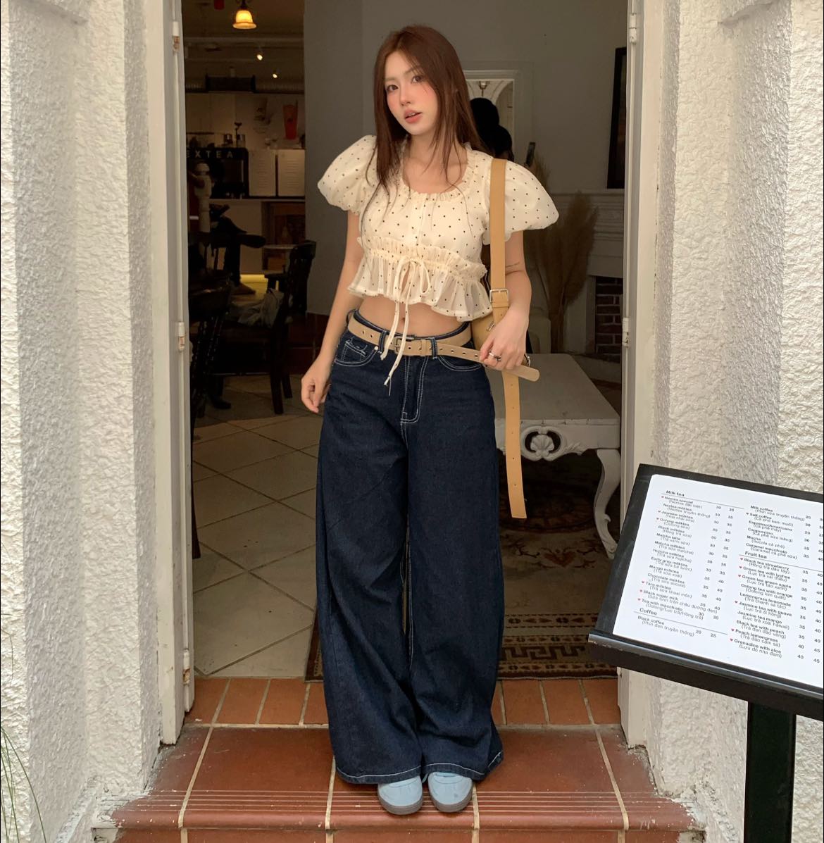  Quần Jeans nữ wash ống rộng Mountain - KILL SYSTEM 