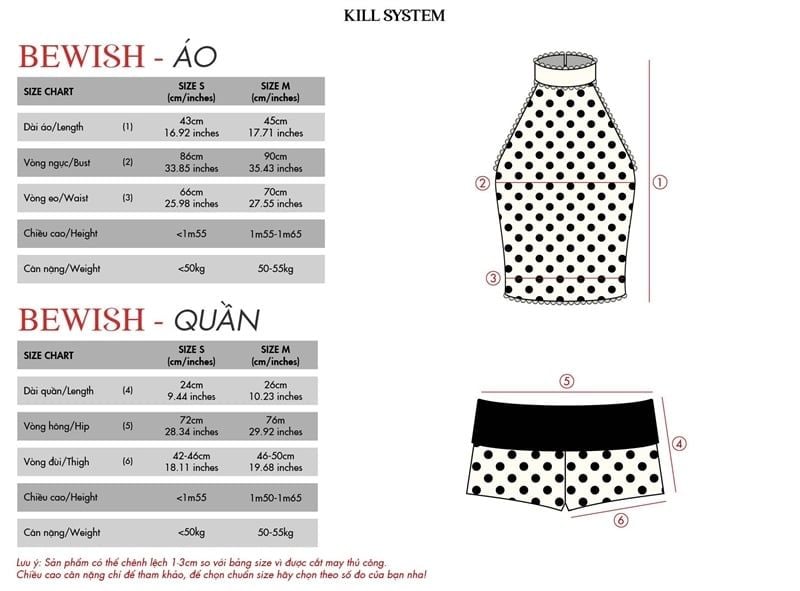  Áo yếm chấm bi BEWISH - KILLSYSTEM 