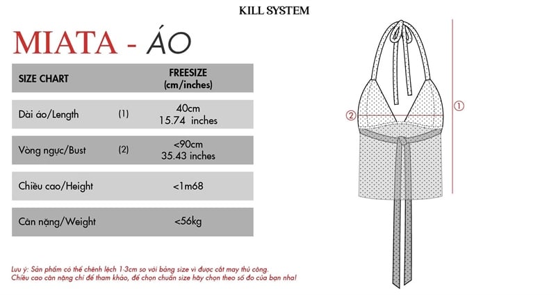  Áo yếm xuyên thấu chấm bi MIATA - KILLSYSTEM 