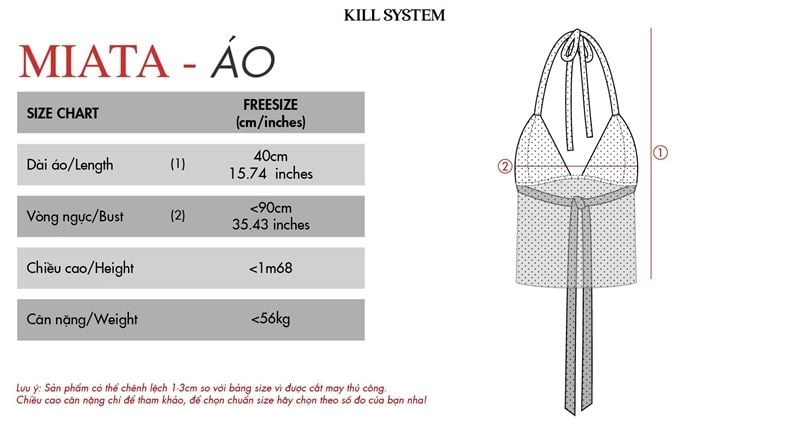 Áo yếm xuyên thấu chấm bi MIATA - KILLSYSTEM 