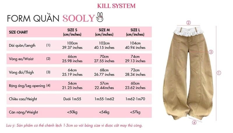  Quần kaki ống rộng phối ren SOOLY - KILLSYSTEM 